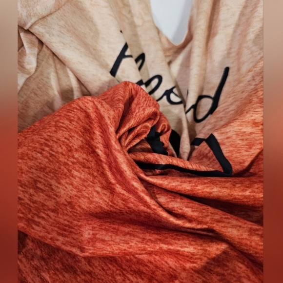 NWT "Blessed" Faith Ombre gold- orange cross heart t-shirt super soft - Picture 7 of 7